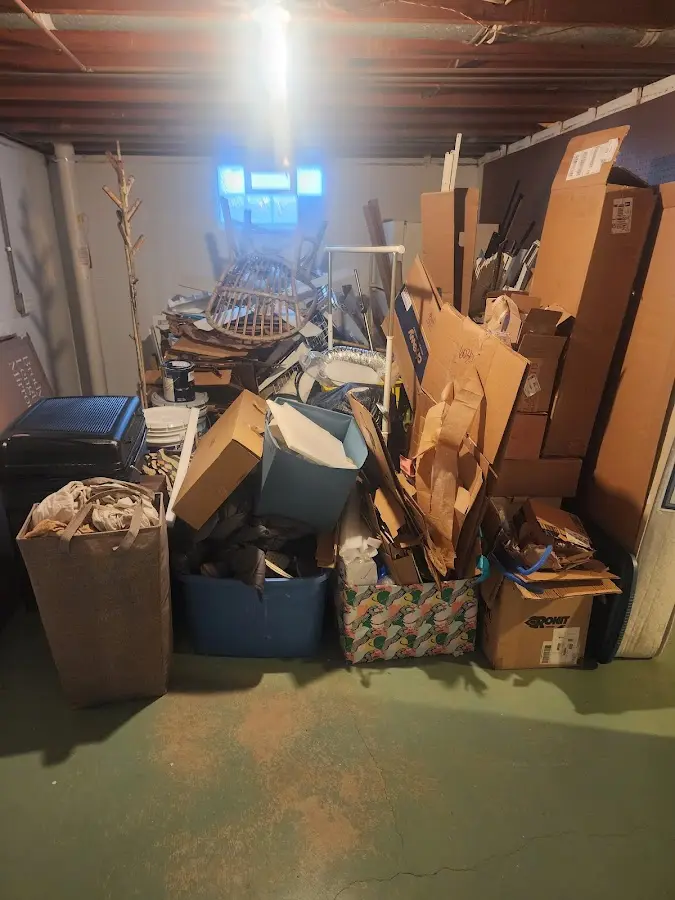 Roll-off dumpster container at job site for Yard Waste Dumpster Rental in Lyndon